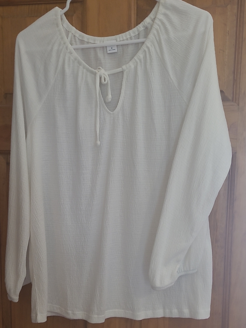 Classic Women's Cream Peasant Blouse - Old Navy